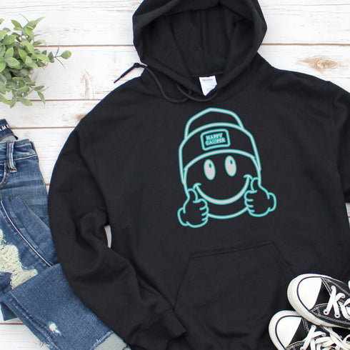 Introducing the ultimate companion for your outdoor adventures – the Happy Camper Hoodie! Designed with the enthusiastic explorer in mind, this hoodie is not just a piece of clothing; it's a declaration of joy and positivity in the great outdoors.